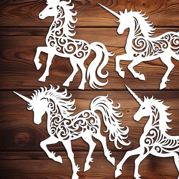 Filigree unicorn cut-file designs
