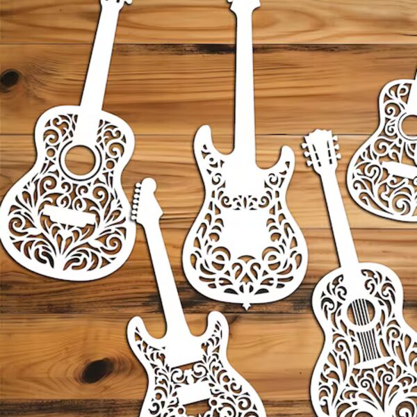 Filigree guitar cut-file designs